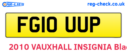 FG10UUP are the vehicle registration plates.