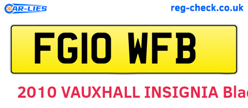 FG10WFB are the vehicle registration plates.