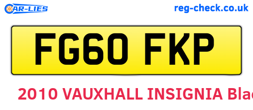 FG60FKP are the vehicle registration plates.