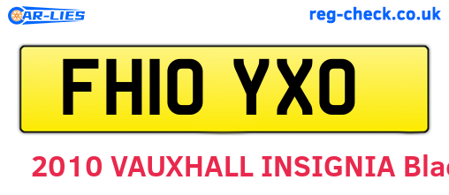 FH10YXO are the vehicle registration plates.