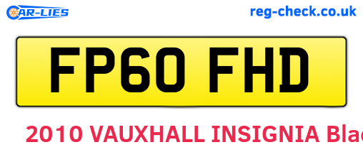 FP60FHD are the vehicle registration plates.