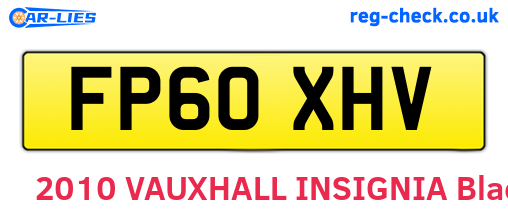FP60XHV are the vehicle registration plates.