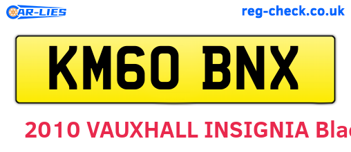 KM60BNX are the vehicle registration plates.