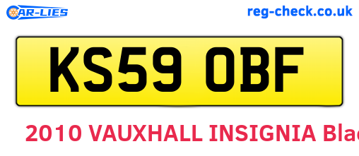 KS59OBF are the vehicle registration plates.