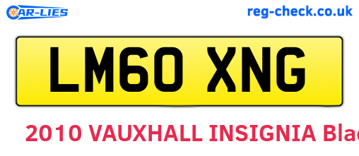 LM60XNG are the vehicle registration plates.