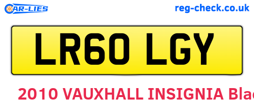 LR60LGY are the vehicle registration plates.