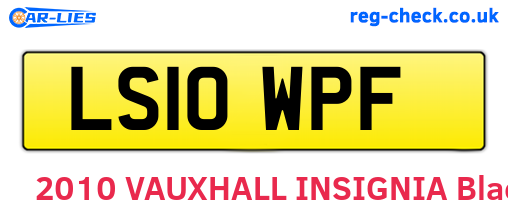 LS10WPF are the vehicle registration plates.