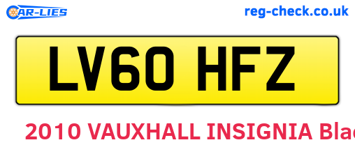 LV60HFZ are the vehicle registration plates.