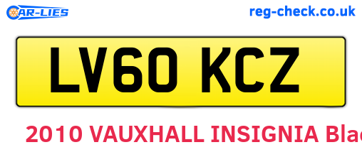 LV60KCZ are the vehicle registration plates.