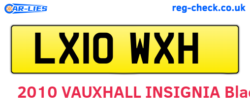 LX10WXH are the vehicle registration plates.