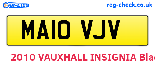MA10VJV are the vehicle registration plates.