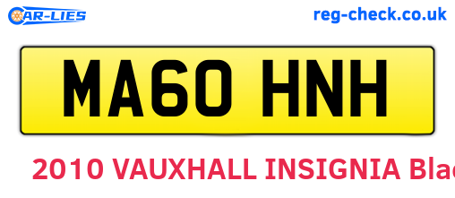 MA60HNH are the vehicle registration plates.