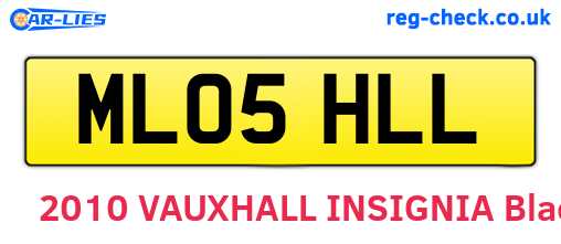 ML05HLL are the vehicle registration plates.