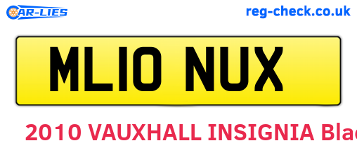 ML10NUX are the vehicle registration plates.