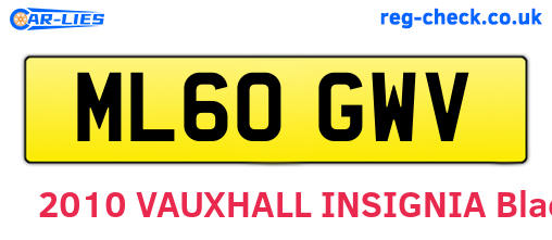 ML60GWV are the vehicle registration plates.