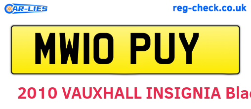 MW10PUY are the vehicle registration plates.