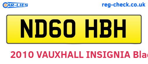 ND60HBH are the vehicle registration plates.