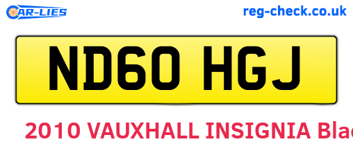 ND60HGJ are the vehicle registration plates.