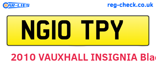 NG10TPY are the vehicle registration plates.