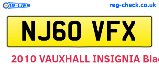 NJ60VFX are the vehicle registration plates.