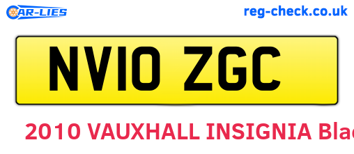 NV10ZGC are the vehicle registration plates.