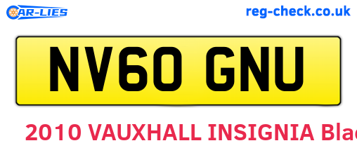 NV60GNU are the vehicle registration plates.