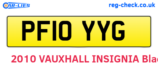 PF10YYG are the vehicle registration plates.