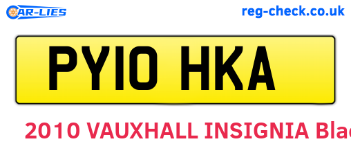 PY10HKA are the vehicle registration plates.