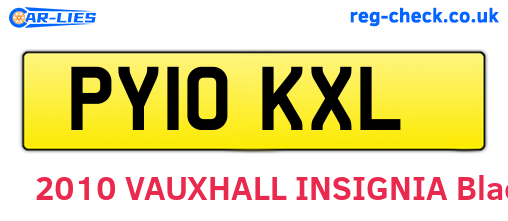 PY10KXL are the vehicle registration plates.