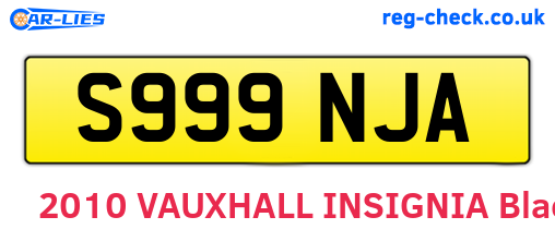 S999NJA are the vehicle registration plates.