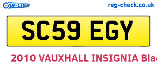 SC59EGY are the vehicle registration plates.
