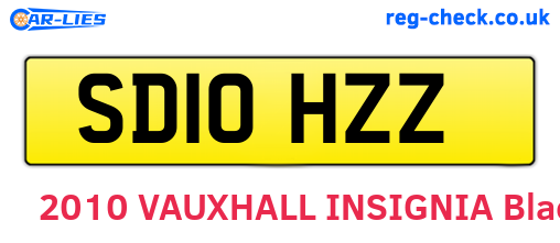 SD10HZZ are the vehicle registration plates.