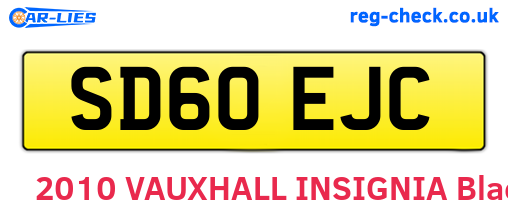 SD60EJC are the vehicle registration plates.