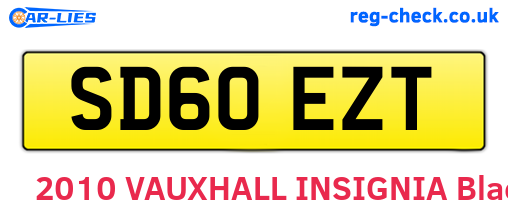 SD60EZT are the vehicle registration plates.