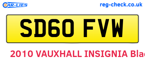 SD60FVW are the vehicle registration plates.