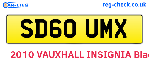SD60UMX are the vehicle registration plates.