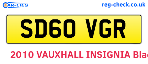 SD60VGR are the vehicle registration plates.
