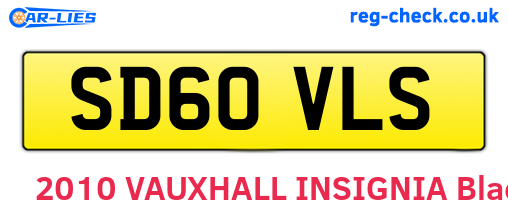 SD60VLS are the vehicle registration plates.