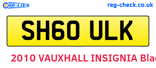 SH60ULK are the vehicle registration plates.