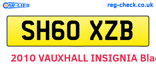 SH60XZB are the vehicle registration plates.