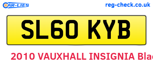 SL60KYB are the vehicle registration plates.