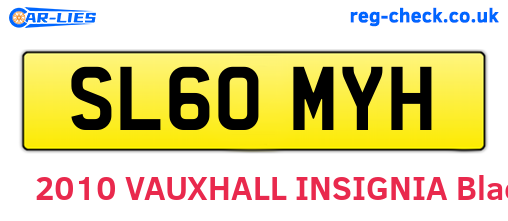 SL60MYH are the vehicle registration plates.
