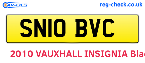 SN10BVC are the vehicle registration plates.