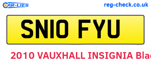 SN10FYU are the vehicle registration plates.