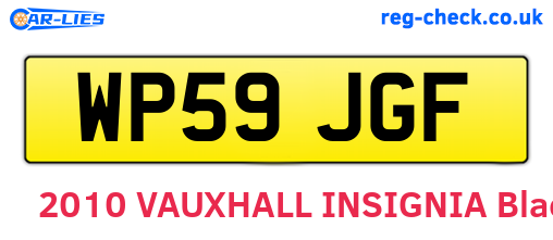 WP59JGF are the vehicle registration plates.