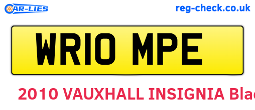 WR10MPE are the vehicle registration plates.