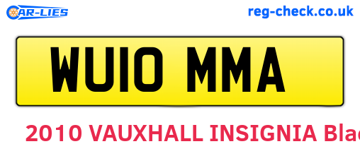 WU10MMA are the vehicle registration plates.