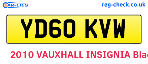 YD60KVW are the vehicle registration plates.