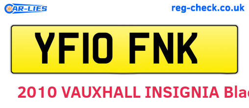 YF10FNK are the vehicle registration plates.