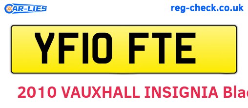 YF10FTE are the vehicle registration plates.